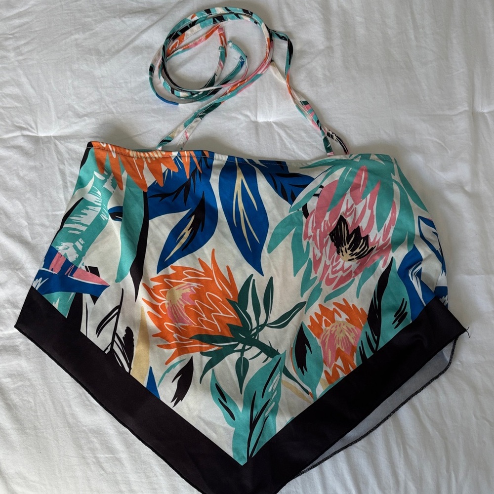 Zara Multicolor Scarf Top